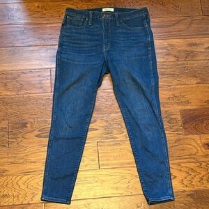 Madewell 10” High Rise Skinny Dark Wash Jeans